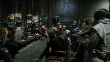 Figure 3. Assembly gathering in the main theater space. Photograph by Eleni Tzirzilaki.
